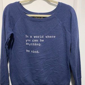 Om and Ah London Navy Sweatshirt Size Medium